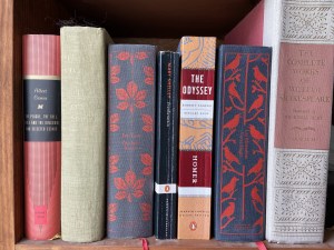 Classic literature sitting on the shelf